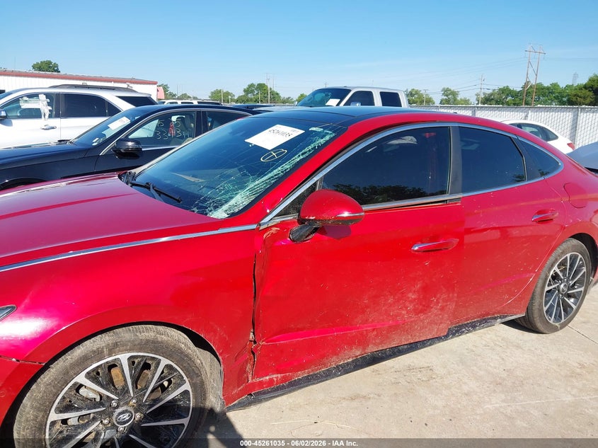 2021 Hyundai Sonata VIN 5NPEH4J20MH091267 IAAI salvage auction — LEFT FRONT, Salvage (Illinois), sold $3,550 on 2026-08-02 (photo 6)