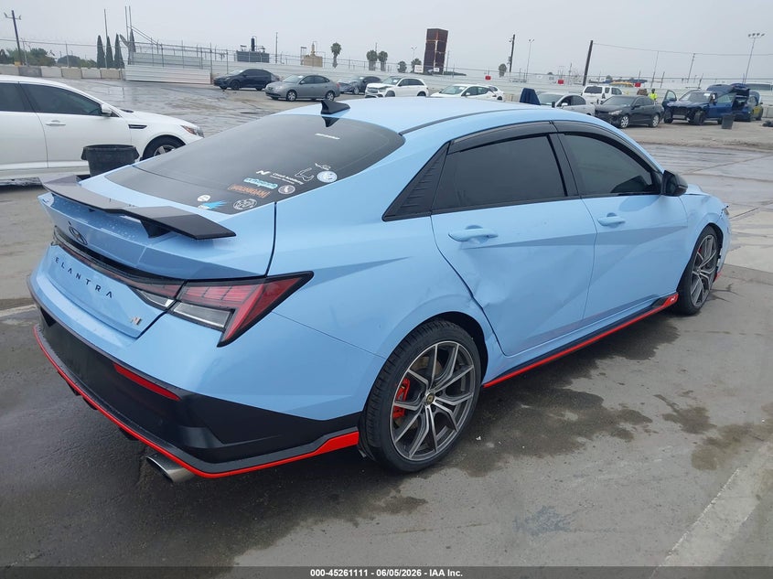 2024 Hyundai Elantra n VIN KMHLW4DKXRU021535 IAAI salvage auction — LEFT & RIGHT, Wait Title, sold $8,975 on 2026-09-08 (photo 4)