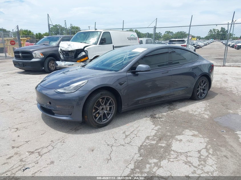 2021 Tesla Model 3 VIN 5YJ3E1EA0MF058025 IAAI salvage auction — RIGHT SIDE, Salvage Title, sold $4,700 on 2026-07-15 (photo 2)