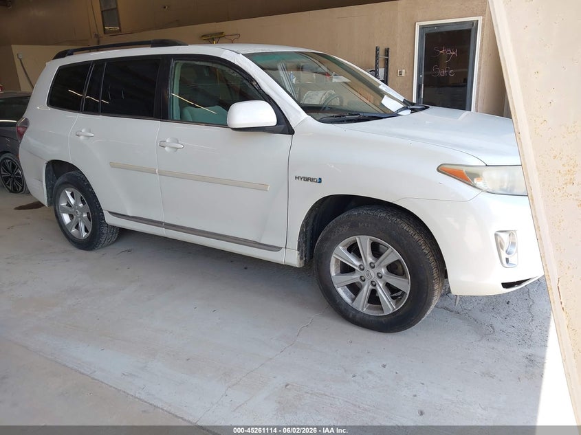2012 Toyota Highlander VIN JTEBC3EH9C2004357 IAAI salvage auction — NORMAL WEAR, Clear (Tennessee), sold $1,050 on 2026-07-06 (photo 1)