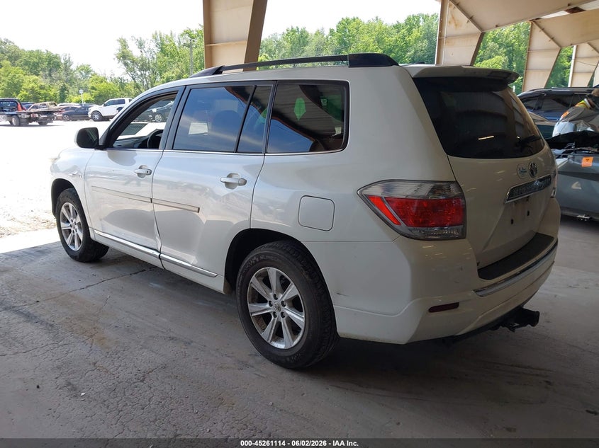 2012 Toyota Highlander VIN JTEBC3EH9C2004357 IAAI salvage auction — NORMAL WEAR, Clear (Tennessee), sold $1,050 on 2026-07-06 (photo 3)