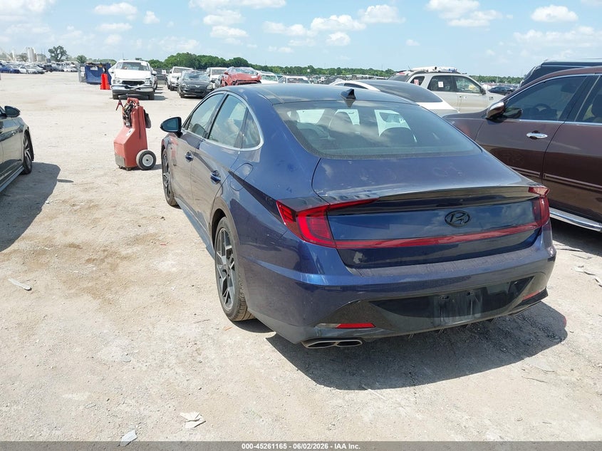 2022 Hyundai Sonata VIN 5NPEK4JCXNH146948 IAAI salvage auction — HAIL, Original (Texas), sold $9,975 on 2026-07-07 (photo 3)
