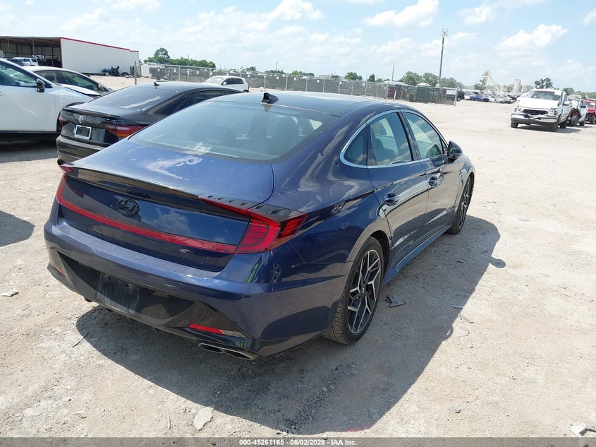 2022 Hyundai Sonata VIN 5NPEK4JCXNH146948 IAAI salvage auction — HAIL, Original (Texas), sold $9,975 on 2026-07-07 (photo 4)