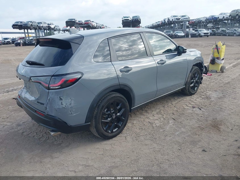 2024 Honda Hr-v VIN 3CZRZ1H55RM729876 IAAI salvage auction — FRONT & REAR, Certificate Of Destruction (Florida), sold $3,300 on 2026-08-01 (photo 4)