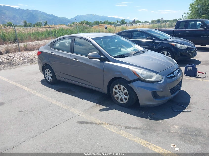 2014 Hyundai Accent VIN KMHCT4AE9EU614143 IAAI salvage auction — NORMAL WEAR, Clear (Utah), sold $350 on 2026-07-09 (photo 1)