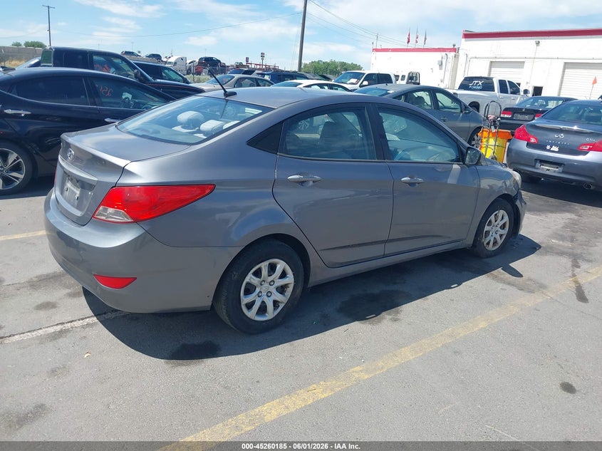2014 Hyundai Accent VIN KMHCT4AE9EU614143 IAAI salvage auction — NORMAL WEAR, Clear (Utah), sold $350 on 2026-07-09 (photo 4)