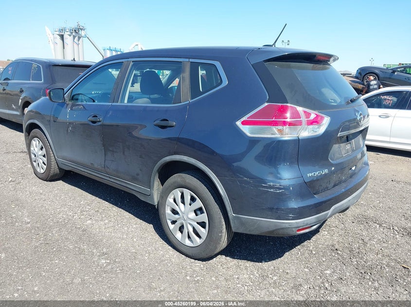 2016 Nissan Rogue VIN KNMAT2MV2GP670423 IAAI salvage auction — REAR END, Salvage Title, sold $525 on 2026-07-21 (photo 3)