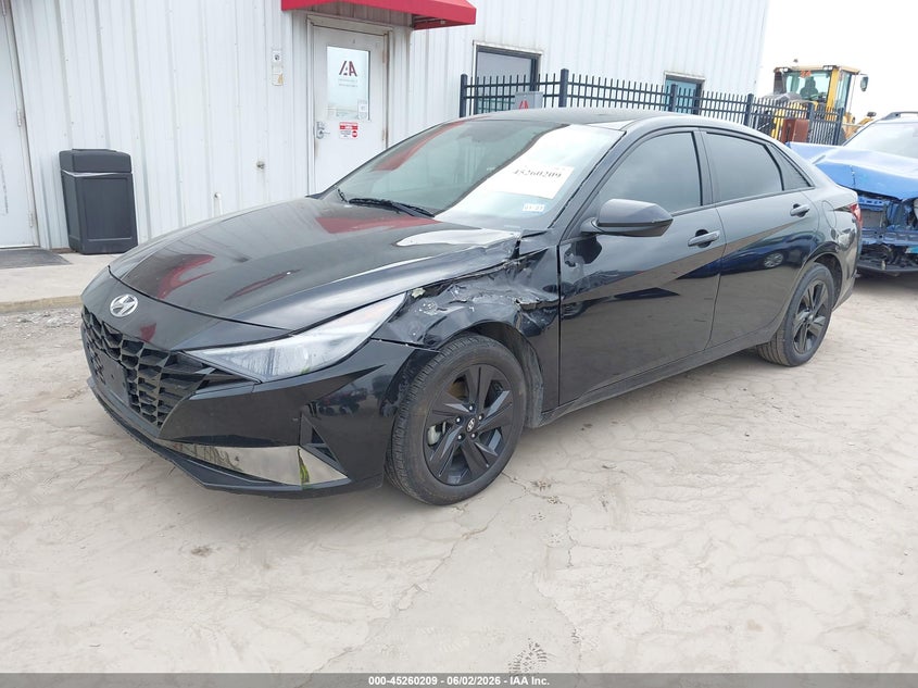 2022 Hyundai Elantra VIN KMHLM4AJ2NU032069 IAAI salvage auction — LEFT FRONT, Salvage Title, sold $4,300 on 2026-07-28 (photo 2)