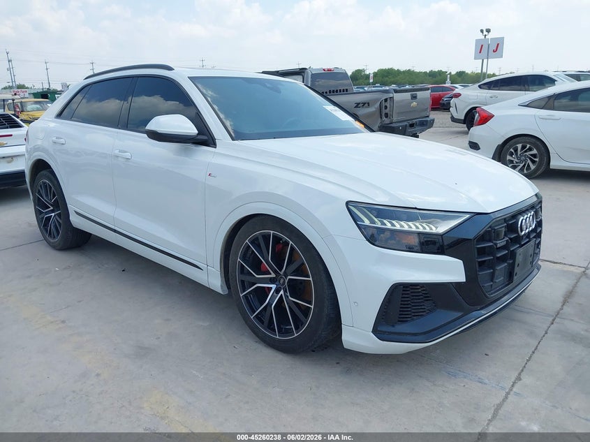 2022 Audi Q8 VIN WA1FVBF14ND024335 IAAI salvage auction — FRONT END, Original (Texas), sold $24,450 on 2026-07-29 (photo 1)
