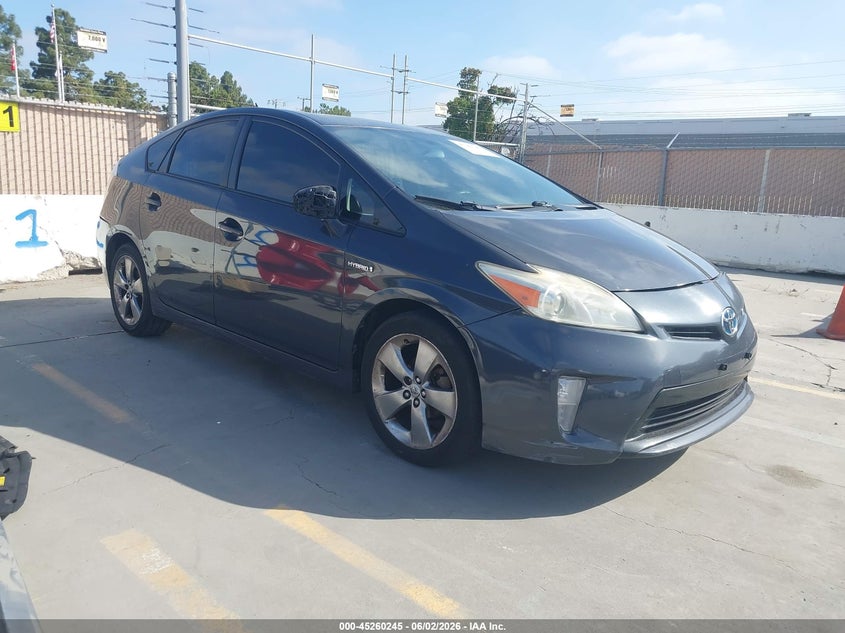 2013 Toyota Prius VIN JTDKN3DU7D1667124 IAAI salvage auction — SIDE, Salvage Title, sold $1,250 on 2026-07-12 (photo 1)