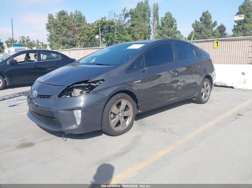 2013 Toyota Prius VIN JTDKN3DU7D1667124 IAAI salvage auction — SIDE, Salvage Title, sold $1,250 on 2026-07-12 (photo 2)