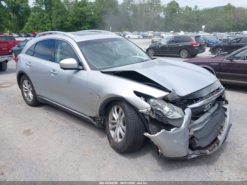 2017 Infiniti Qx70 VIN JN8CS1MW2HM413459 IAAI salvage auction — FRONT END, Salvage Title, sold $425 on 2026-07-21 (photo 1)