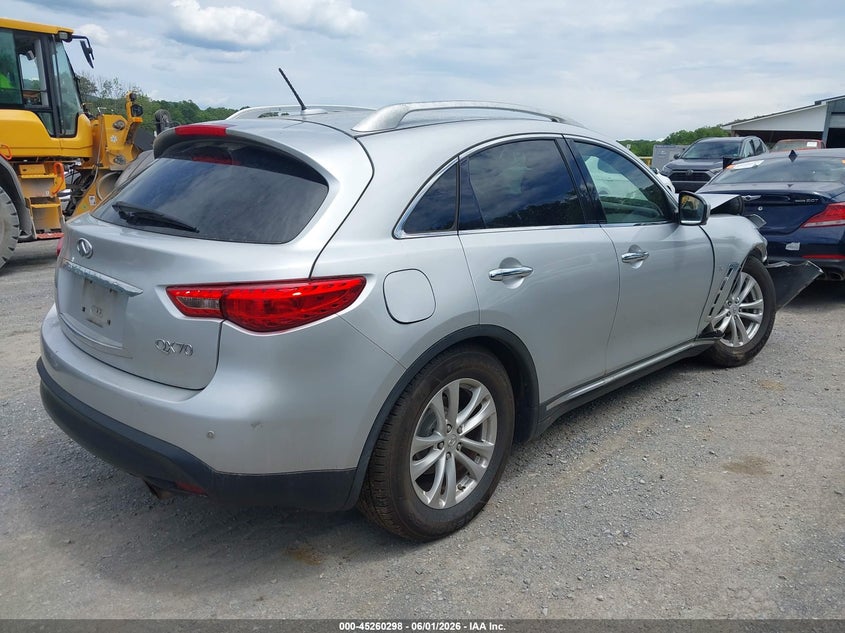 2017 Infiniti Qx70 VIN JN8CS1MW2HM413459 IAAI salvage auction — FRONT END, Salvage Title, sold $425 on 2026-07-21 (photo 4)