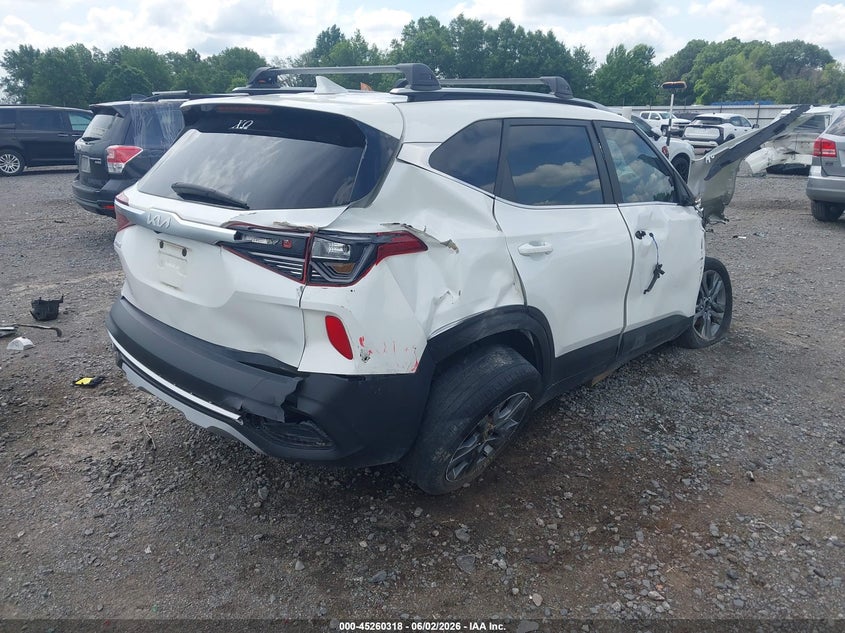 2023 Kia Seltos VIN KNDEU2AA8P7459470 IAAI salvage auction — FRONT END, Salvage (Arkansas), sold $1,350 on 2026-07-15 (photo 4)