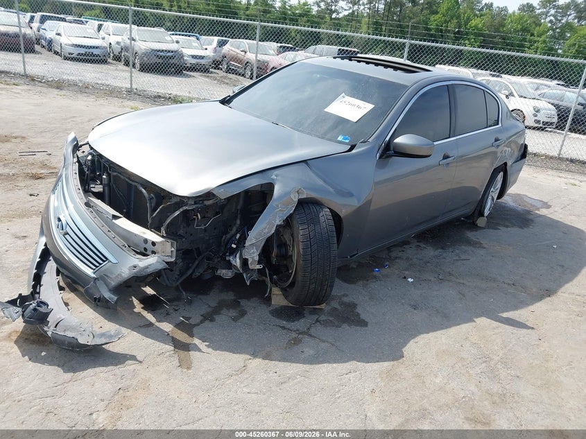 2013 Infiniti G VIN JN1CV6AR3DM357379 IAAI salvage auction — FRONT END, Salvage Title, sold $300 on 2026-07-10 (photo 2)