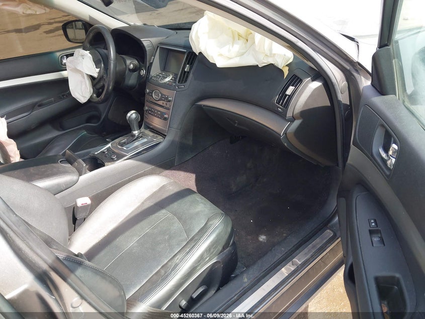 2013 Infiniti G VIN JN1CV6AR3DM357379 IAAI salvage auction — FRONT END, Salvage Title, sold $300 on 2026-07-10 (photo 5)
