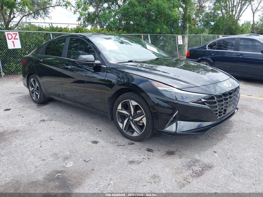 2023 Hyundai Elantra VIN KMHLN4AJ7PU080652 IAAI salvage auction — SIDE, Salvage Title, sold $7,200 on 2026-07-08 (photo 1)