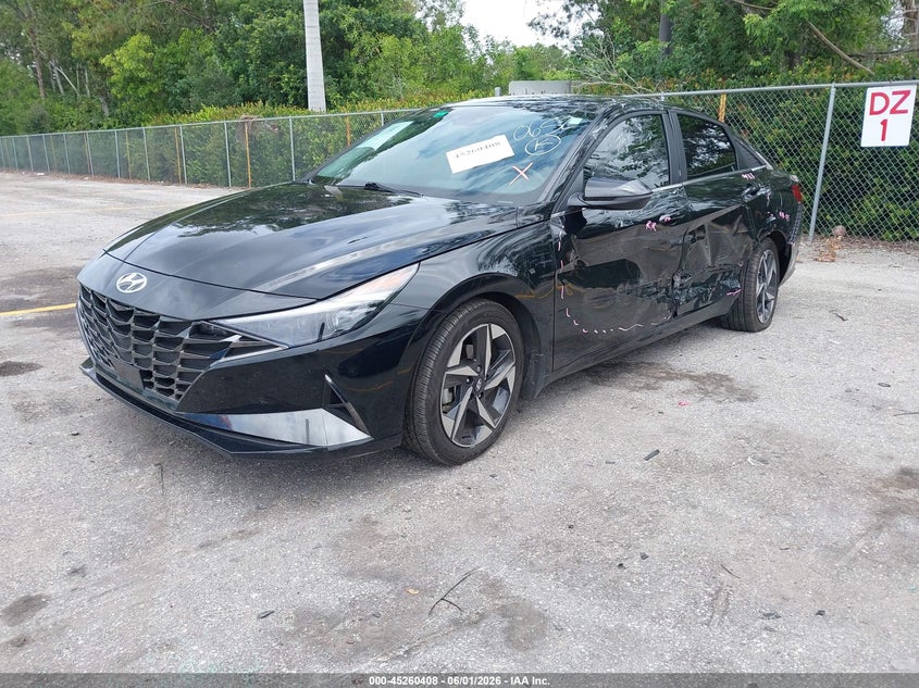 2023 Hyundai Elantra VIN KMHLN4AJ7PU080652 IAAI salvage auction — SIDE, Salvage Title, sold $7,200 on 2026-07-08 (photo 2)