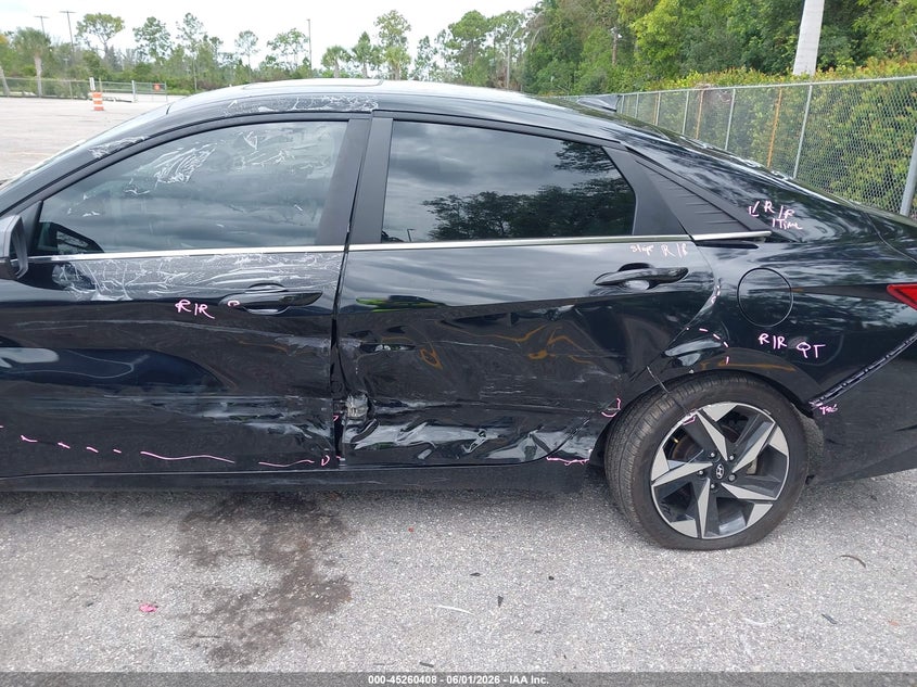 2023 Hyundai Elantra VIN KMHLN4AJ7PU080652 IAAI salvage auction — SIDE, Salvage Title, sold $7,200 on 2026-07-08 (photo 6)