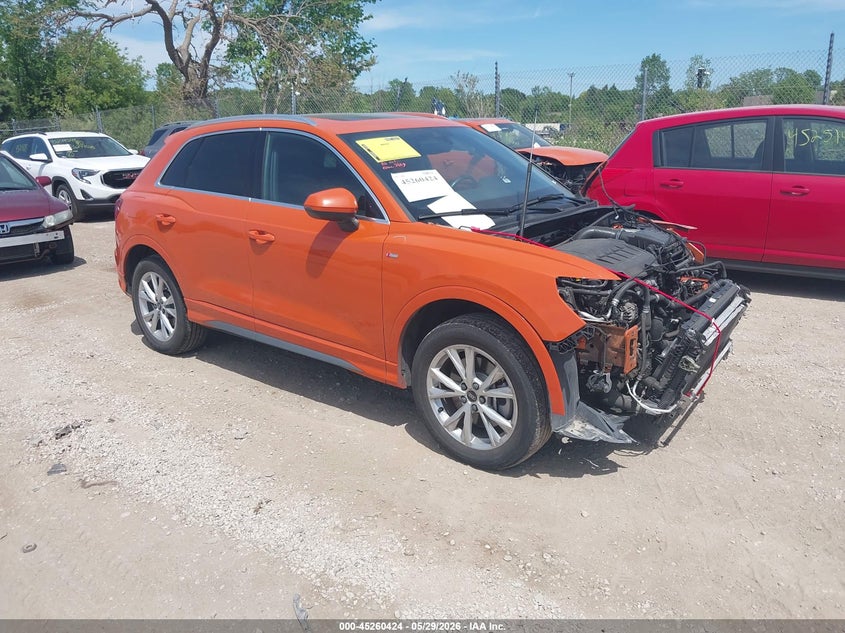 2022 Audi Q3 VIN WA1DECF33N1149715 IAAI salvage auction — FRONT END, Salvage Title, sold $8,275 on 2026-07-07 (photo 1)