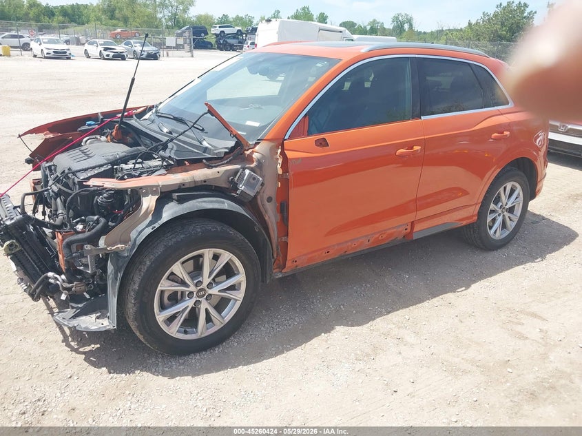 2022 Audi Q3 VIN WA1DECF33N1149715 IAAI salvage auction — FRONT END, Salvage Title, sold $8,275 on 2026-07-07 (photo 2)