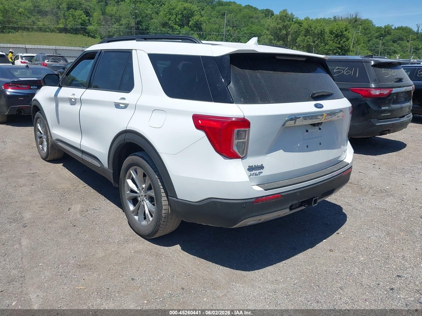 2020 Ford Explorer VIN 1FMSK8DHXLGA16408 IAAI salvage auction — HAIL, Salvage Title, sold $8,200 on 2026-07-29 (photo 3)