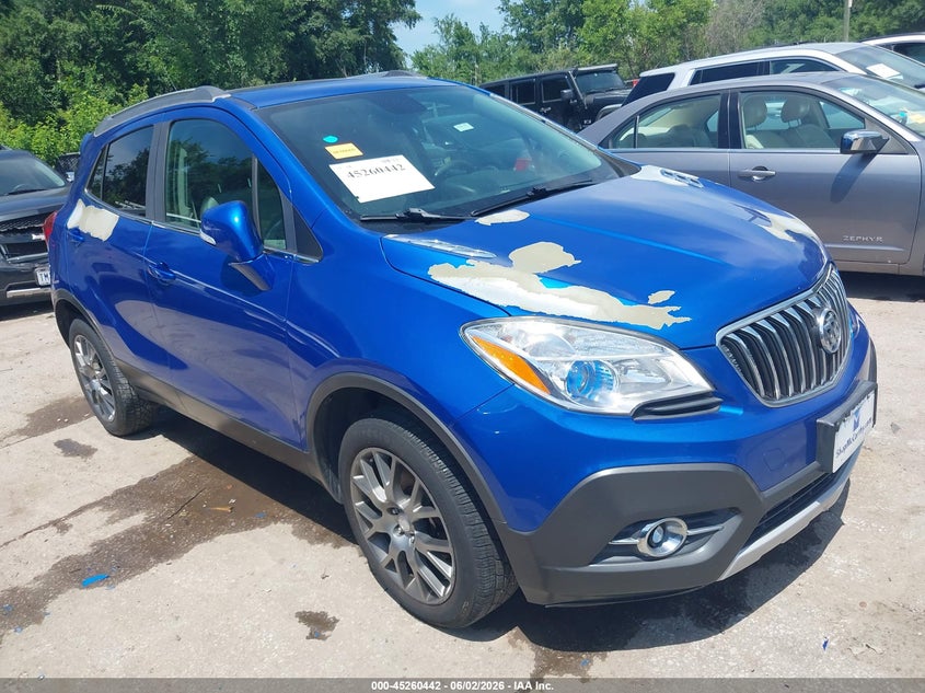 2016 Buick Encore VIN KL4CJ2SMXGB532029 IAAI salvage auction — LEFT REAR, Salvage (Kansas), sold $575 on 2026-07-29 (photo 1)