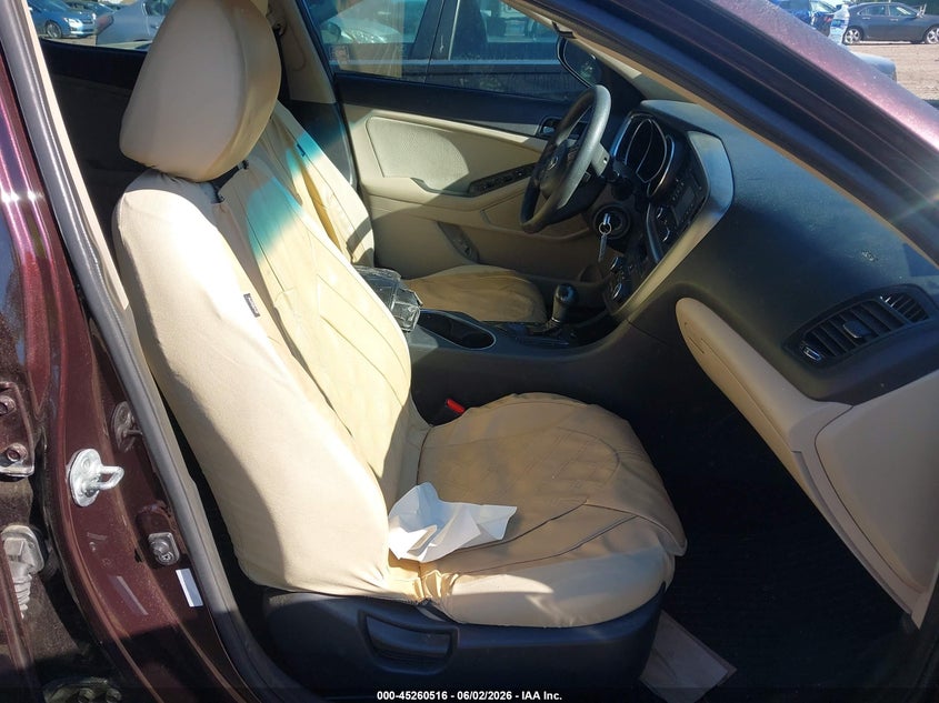 2014 Kia Optima VIN 5XXGM4A76EG288666 IAAI salvage auction — LEFT FRONT, Salvage Title, sold $400 on 2026-07-14 (photo 5)