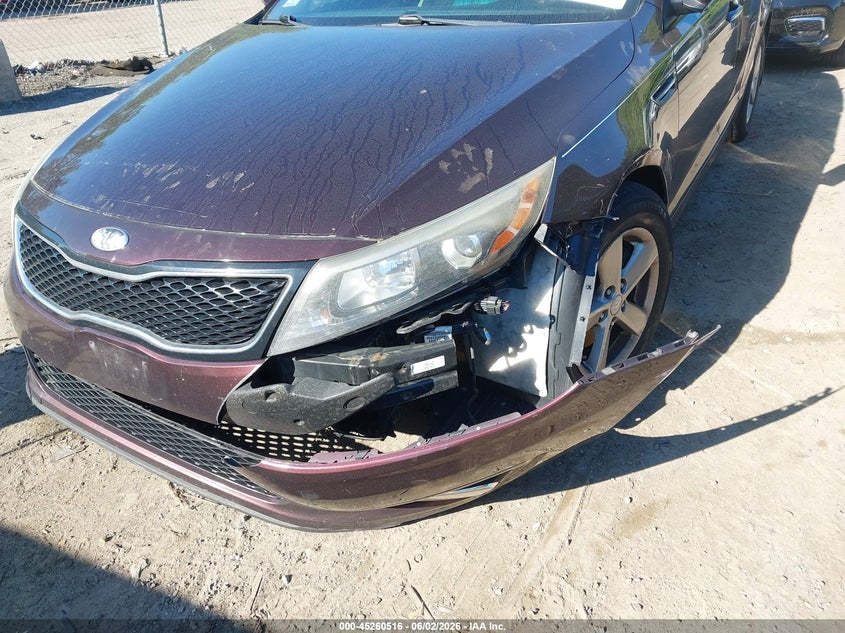 2014 Kia Optima VIN 5XXGM4A76EG288666 IAAI salvage auction — LEFT FRONT, Salvage Title, sold $400 on 2026-07-14 (photo 6)