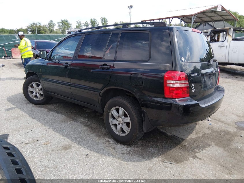 2003 Toyota Highlander VIN JTEHF21A130155631 IAAI salvage auction — FRONT END, Salvage - Greater Than 75% (Maryland), sold $350 on 2026-07-16 (photo 3)