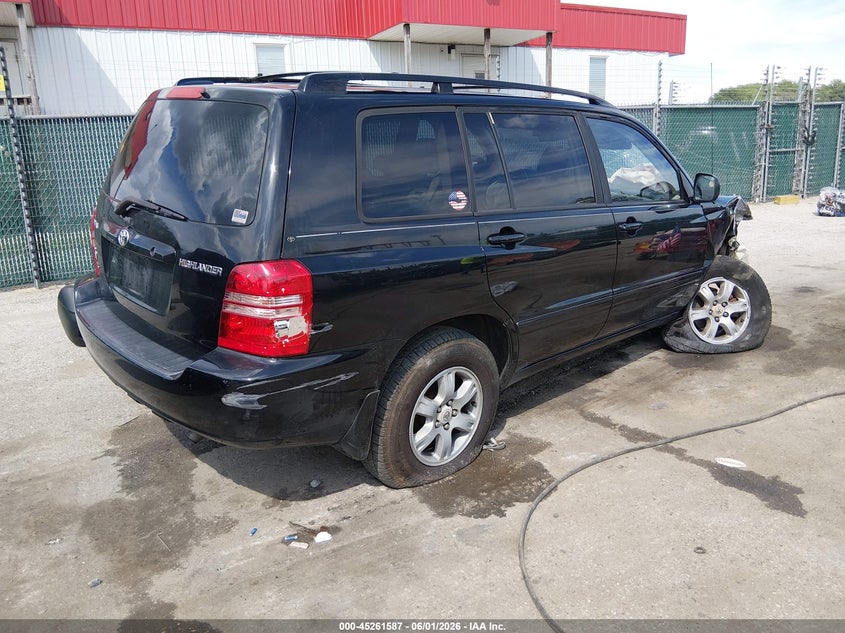 2003 Toyota Highlander VIN JTEHF21A130155631 IAAI salvage auction — FRONT END, Salvage - Greater Than 75% (Maryland), sold $350 on 2026-07-16 (photo 4)