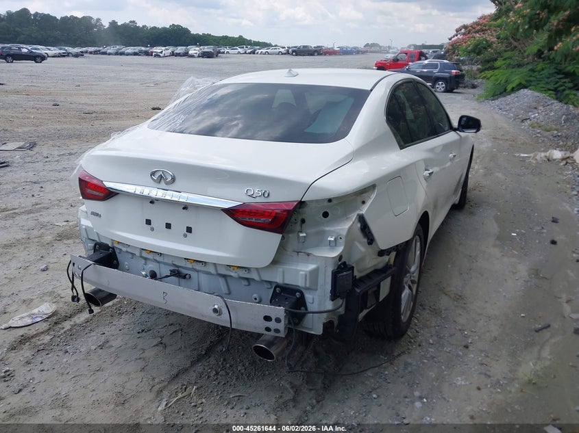 2022 Infiniti Q50 VIN JN1EV7BR4NM342162 IAAI salvage auction — SIDE, Salvage Title, sold $10,000 on 2026-07-07 (photo 4)