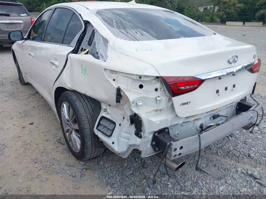 2022 Infiniti Q50 VIN JN1EV7BR4NM342162 IAAI salvage auction — SIDE, Salvage Title, sold $10,000 on 2026-07-07 (photo 6)