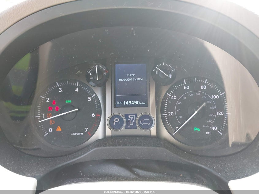 2015 Lexus Gx VIN JTJBM7FX2F5112401 IAAI salvage auction — FRONT END, Salvage Title, sold $7,700 on 2026-07-29 (photo 7)