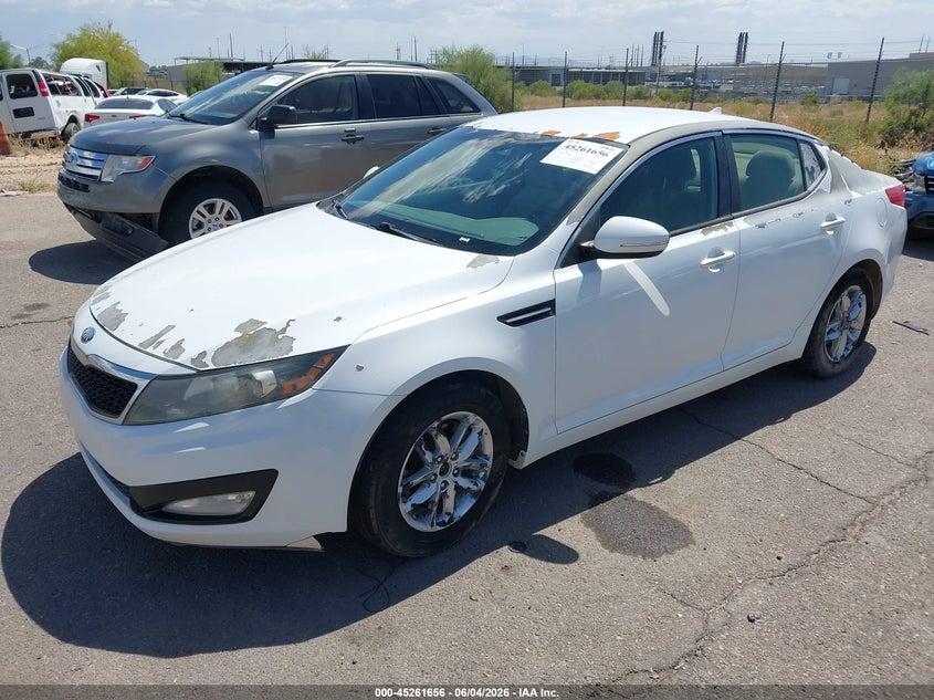2013 Kia Optima VIN 5XXGM4A73DG252299 IAAI salvage auction — RIGHT FRONT, Salvage (Arizona), sold $625 on 2026-07-09 (photo 2)