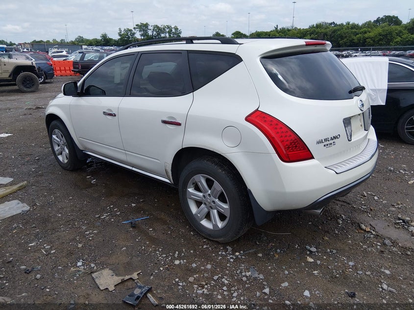 2006 Nissan Murano VIN JN8AZ08T96W405762 IAAI salvage auction — FRONT END, Clear (Tennessee), sold $225 on 2026-07-09 (photo 3)