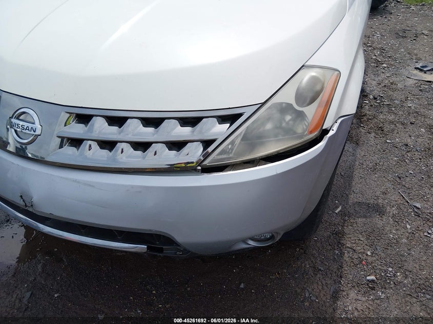 2006 Nissan Murano VIN JN8AZ08T96W405762 IAAI salvage auction — FRONT END, Clear (Tennessee), sold $225 on 2026-07-09 (photo 6)