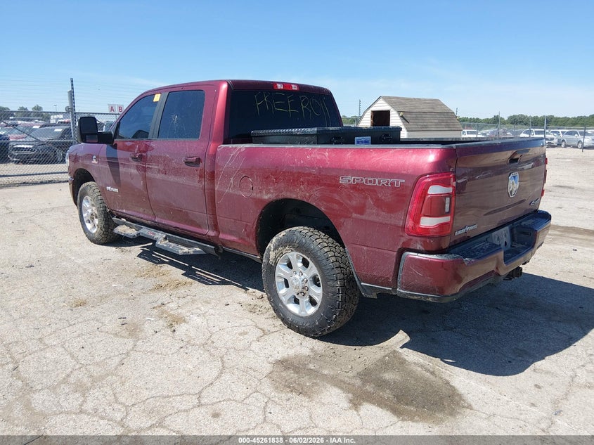 2023 Ram 2500 VIN 3C6UR5DLXPG589158 IAAI salvage auction — BIOHAZARD/CHEMICAL, Salvage (North Carolina), sold $12,000 on 2026-07-31 (photo 3)