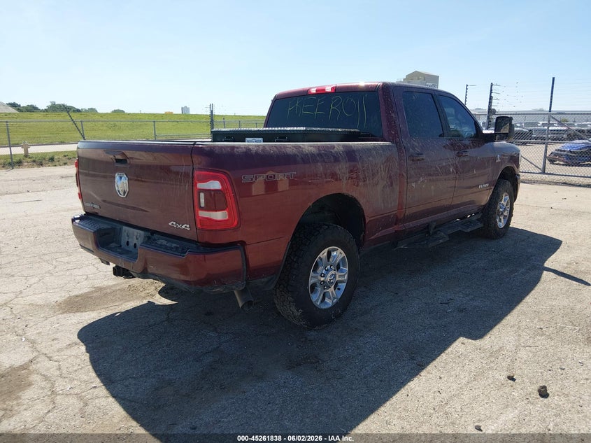 2023 Ram 2500 VIN 3C6UR5DLXPG589158 IAAI salvage auction — BIOHAZARD/CHEMICAL, Salvage (North Carolina), sold $12,000 on 2026-07-31 (photo 4)