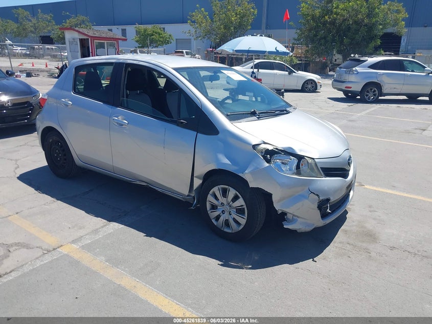 2012 Toyota Yaris VIN JTDKTUD32CD526137 IAAI salvage auction — RIGHT FRONT, Salvage Title, sold $1,750 on 2026-07-06 (photo 1)