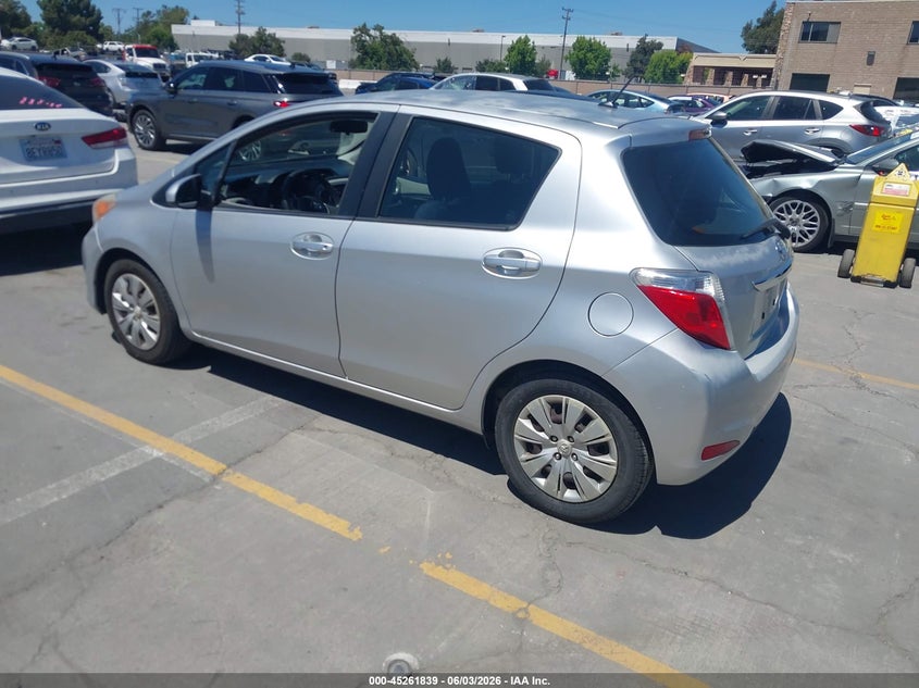 2012 Toyota Yaris VIN JTDKTUD32CD526137 IAAI salvage auction — RIGHT FRONT, Salvage Title, sold $1,750 on 2026-07-06 (photo 3)