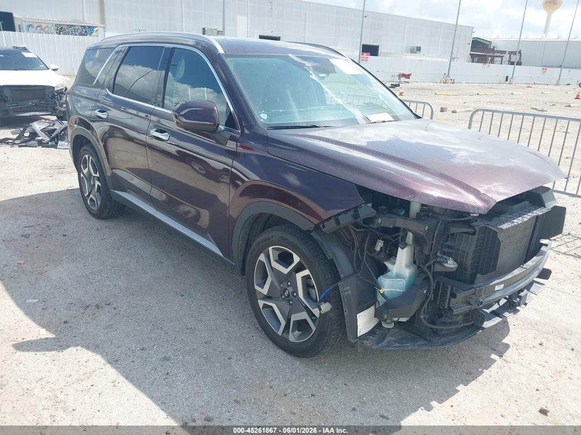 2024 Hyundai Palisade VIN KM8R44GE7RU696121 IAAI salvage auction — FRONT END, Salvage (Texas), sold $12,200 on 2026-07-09 (photo 1)