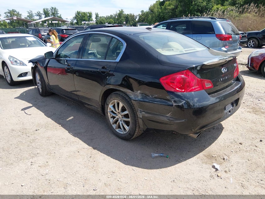 2009 Infiniti G37 VIN JNKCV61F79M358172 IAAI salvage auction — FRONT END, Salvage - Greater Than 75% (Maryland), sold $275 on 2026-07-16 (photo 3)