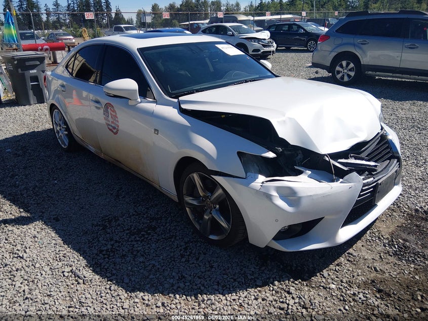2016 Lexus Is VIN JTHCE1D27G5010309 IAAI salvage auction — FRONT END, Bill Of Sale (Washington), sold $2,200 on 2026-07-29 (photo 1)