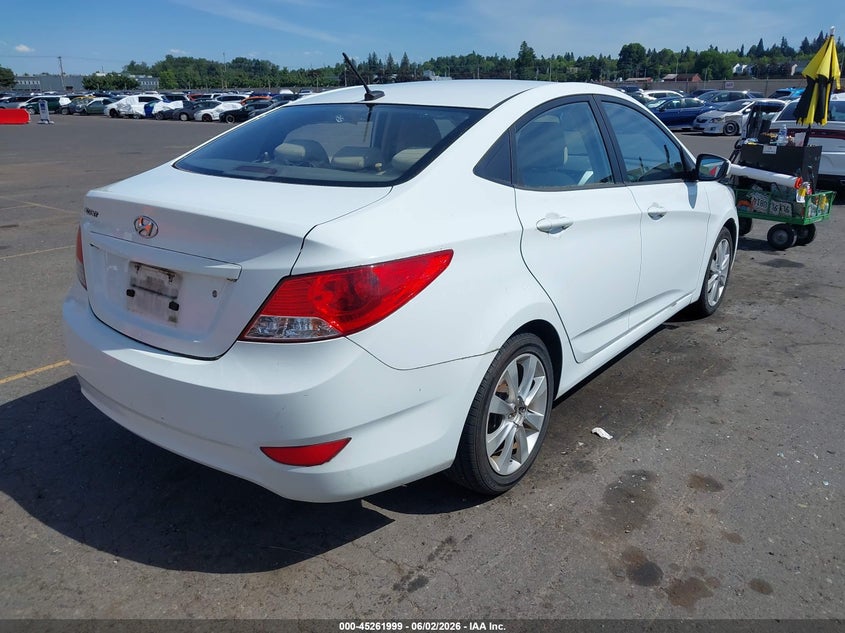 2012 Hyundai Accent VIN KMHCU4AE6CU064491 IAAI salvage auction — LEFT SIDE, Salvage (Oregon), sold $550 on 2026-07-09 (photo 4)