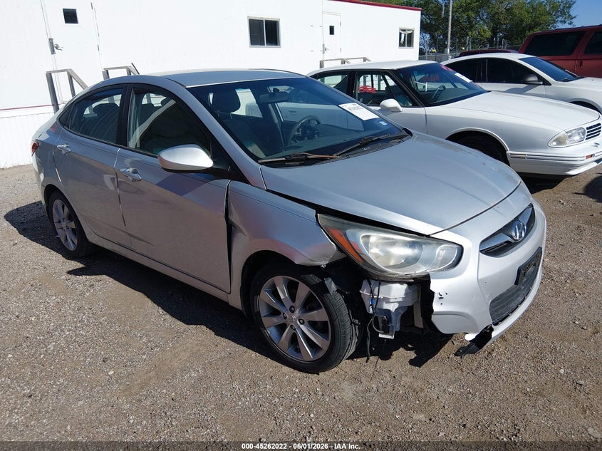 2012 Hyundai Accent VIN KMHCU4AE2CU137579 IAAI salvage auction — NORMAL WEAR, Salvage (Nebraska), sold $800 on 2026-07-09 (photo 1)