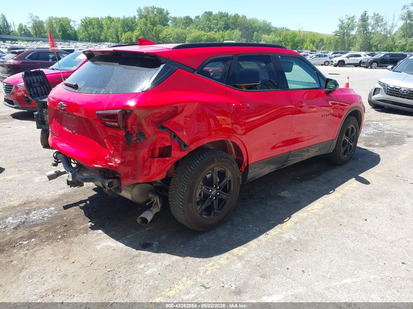 2024 Chevrolet Blazer VIN 3GNKBHR41RS143253 IAAI salvage auction — REAR END, Clear (Michigan), sold $10,600 on 2026-07-27 (photo 4)