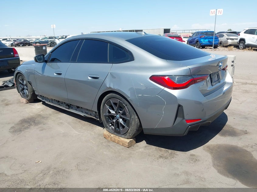 2024 BMW I4 VIN WBY43AW00RFS66259 IAAI salvage auction — LEFT FRONT, Salvage Title, sold $14,950 on 2026-07-07 (photo 3)