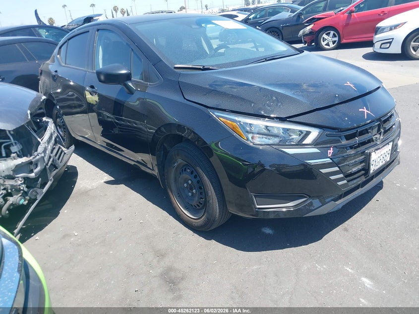 2025 Nissan Versa VIN 3N1CN8DV6SL876051 IAAI salvage auction — LEFT REAR, Salvage Certificate (California), sold $2,250 on 2026-07-25 (photo 1)