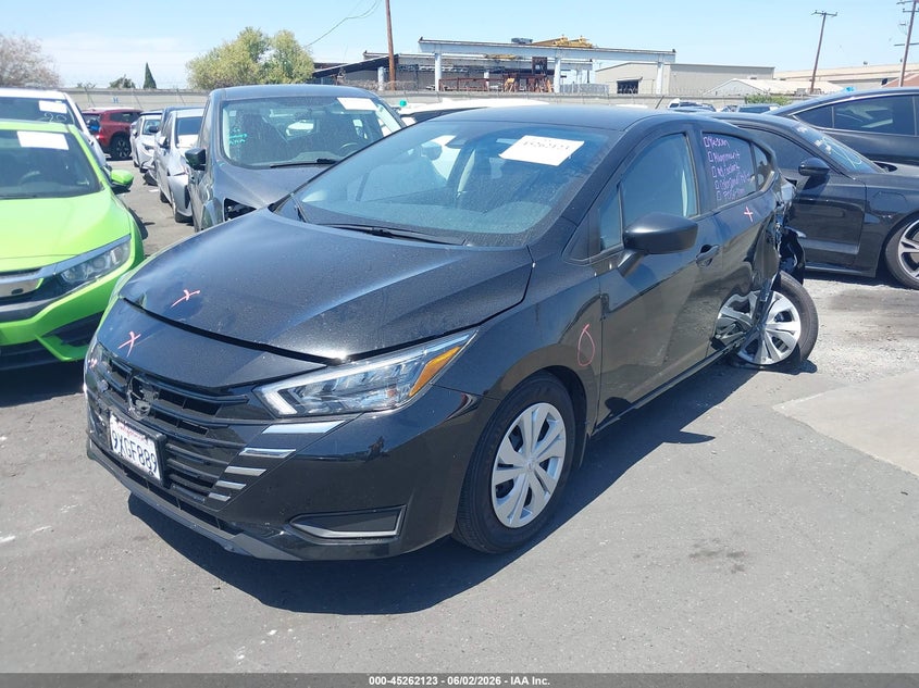 2025 Nissan Versa VIN 3N1CN8DV6SL876051 IAAI salvage auction — LEFT REAR, Salvage Certificate (California), sold $2,250 on 2026-07-25 (photo 2)